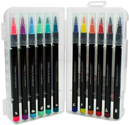 Комплект маркери-четка Legami, 12 бр.