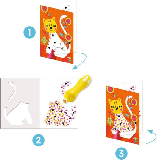 Творчески комплект Djeco - Оцветяване с точки