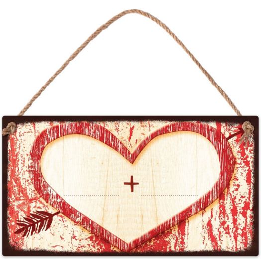 Табелка за стена - Сърце за дописване