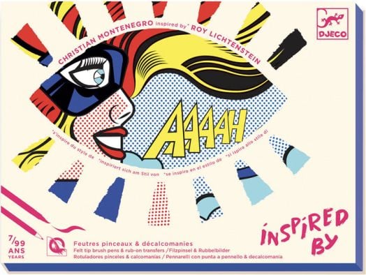 Kомплект за рисуване Djeco - Вдъхнови се от Рой Лихтенщайн