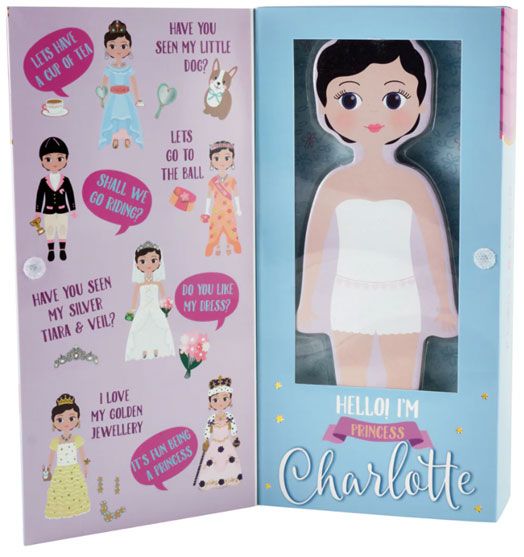Дървена кукла за преобличане Floss & Rock, Magnetic Dress up Doll - Charlotte
