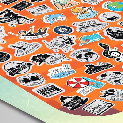 Скреч постер Шантаво: 99 неща, които да направиш през живота си