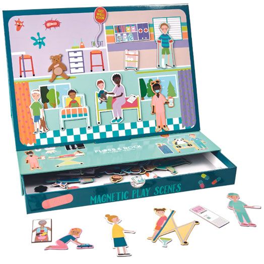 Игра с магнити Floss & Rock, Magnetic Play scenes, Happy hospitals - Лекари