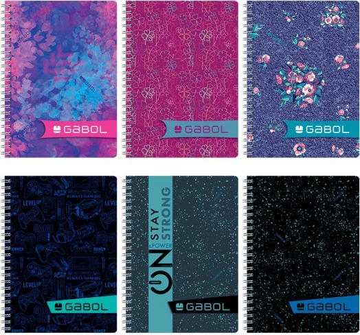 Тетрадка със спирала Gabol А4, 60 листа с широки редове