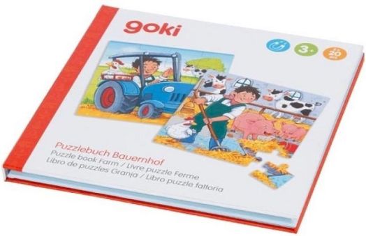 Магнитна книжка с пъзели Goki - Ферма