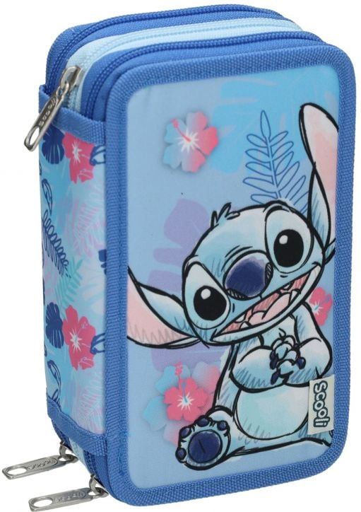 Пълен ученически несесер Undercover Lilo & Stitch с три отделения