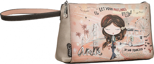 Козметичен несесер Anekke Peace & Love Pink, 28 x 17 x 8 см.