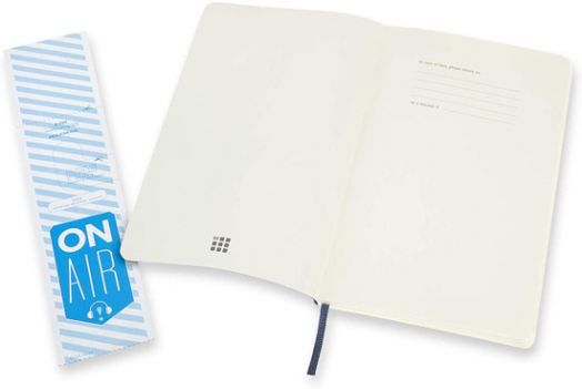 Класически сапфирено син тефтер Moleskine с меки корици, комбинирани страници