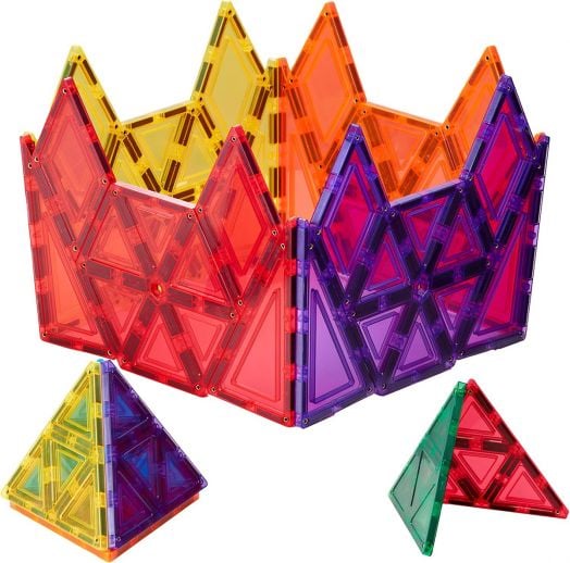 Магнитен конструктор Learn and Grow Toys - Геометрични фигури, 36 части