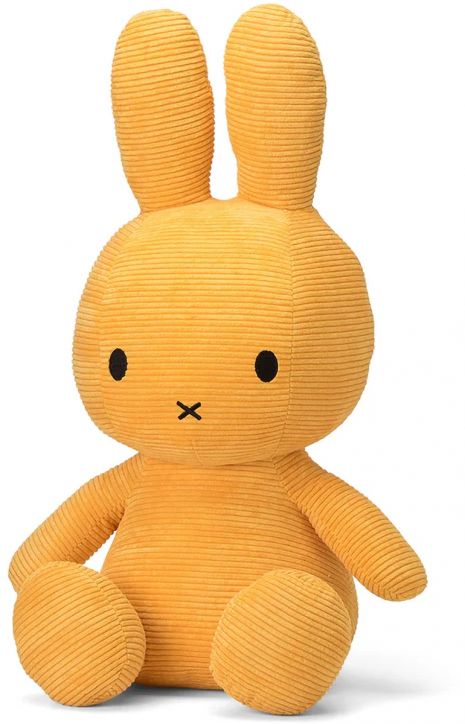 Плюшена играчка Miffy Eco Corduroy - слънчевожълт заек, 70 см.