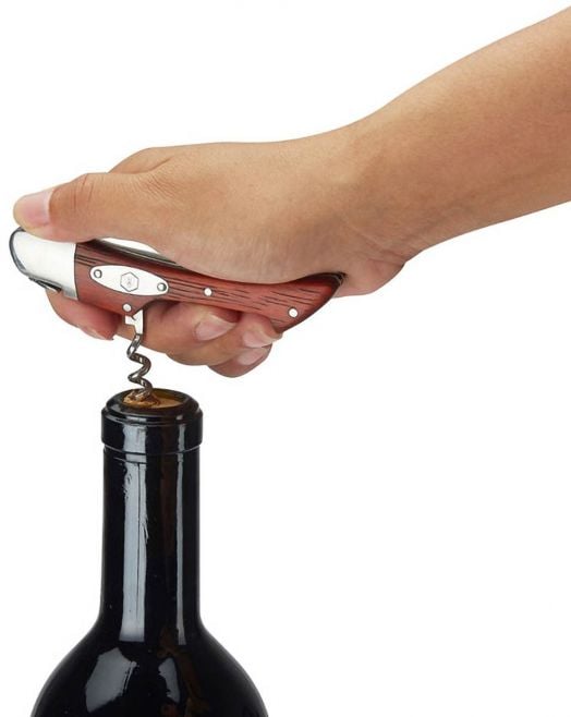 Сгъваем нож с тирбушон Laguiole Foldable Knife With Corkscrew Rosewood