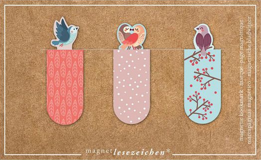 Магнитни разделители за книга - Птици