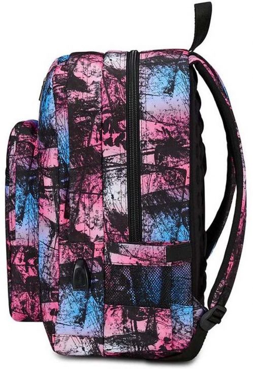 Ученическа раница Seven Freethink Raspberry Rose с две отделения и USB порт