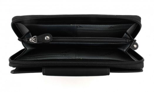 Хоризонтален дамски портфейл Bugatti Vertice, черен