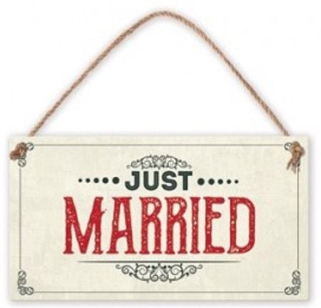 Табелка за стена - Just married