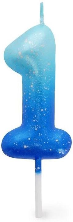 Свещ за рожден ден Legami - Цифра 1, синя