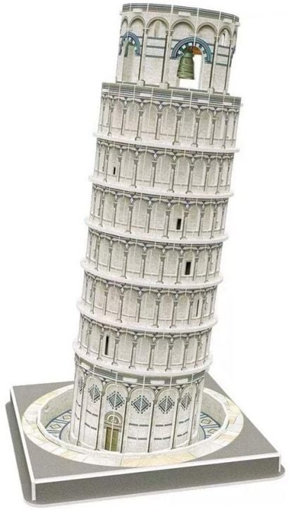 3D пъзел Cubic Fun - Наклонената кула в Пиза, 27 части