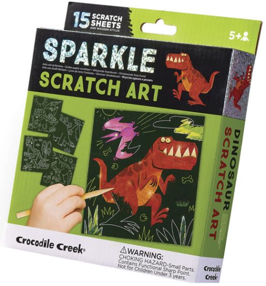 Блестящи скреч картини Crocodile Creek - Динозаври