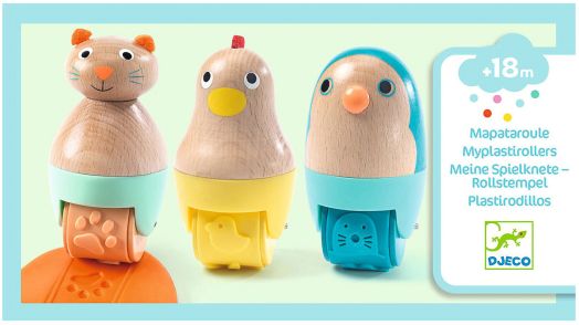 Движещи се печати за пластилин Djeco, 3 бр.