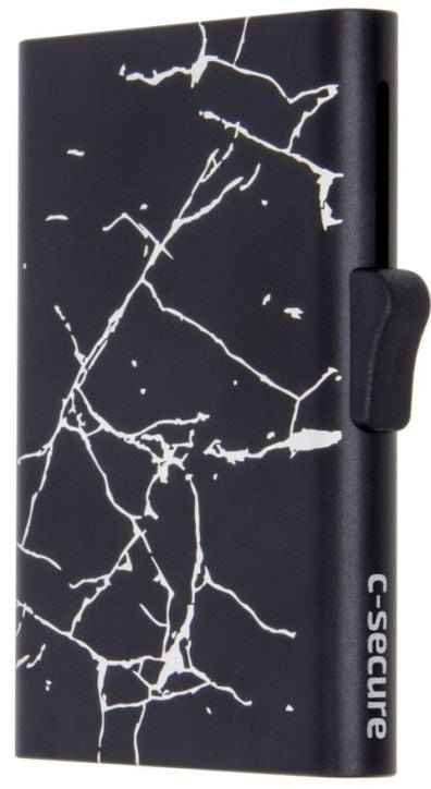 Портфейл за карти C-secure, черен мрамор