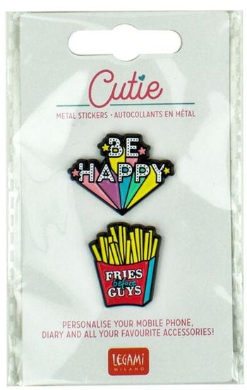 Метални стикери Legami - Be Happy, 2 бр.