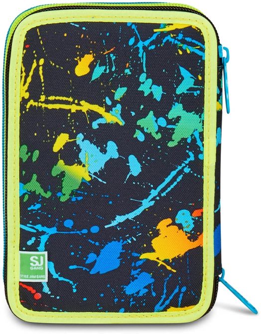 Ученически несесер Seven Gang Led Look с три отделения, пълен