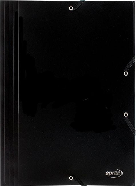 Папка Spree с ластик A4, черна