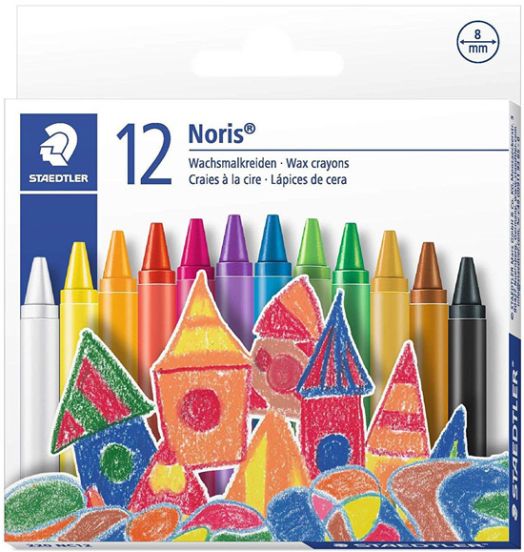 Восъчни пастели Staedtler Noris Club, 12 цвята
