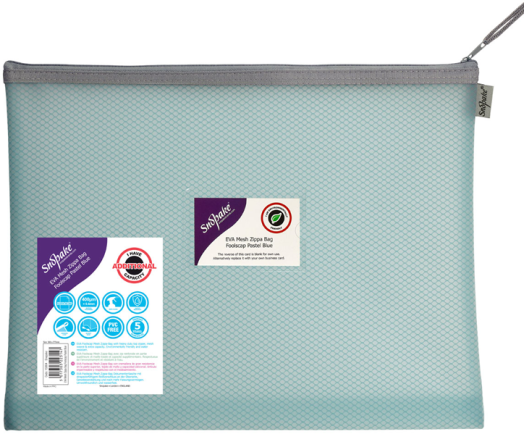 Папка с цип Snopake Mesh Zippa Bag B4, пастелно синя