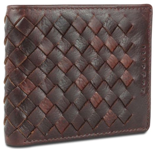 Кожен портфейл Bugatti Woven, кафяв