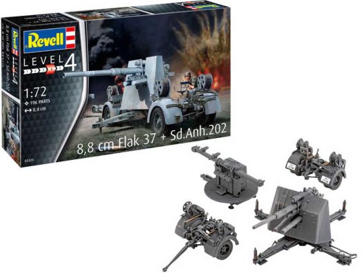 Сглобяем модел Revell - Зенитно оръдие 8,8 cm Flak 37 + Sd.Anh.202