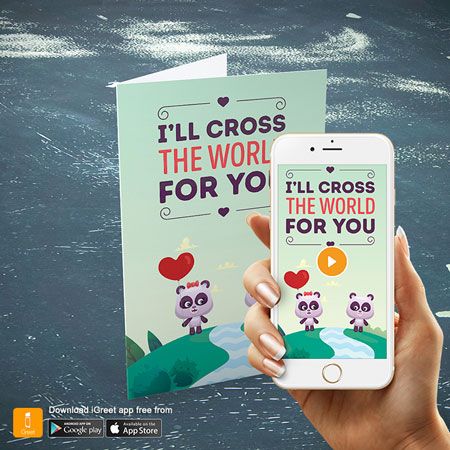 iGreet Картичка - Ще обиколя света за теб