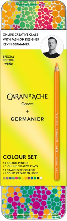 Комплект цветни моливи Caran d'Ache Germanier, 13 цвята