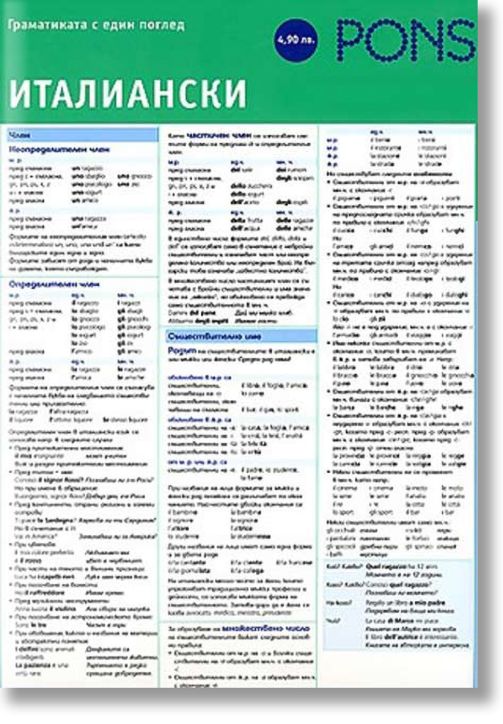 Граматиката с един поглед италиански