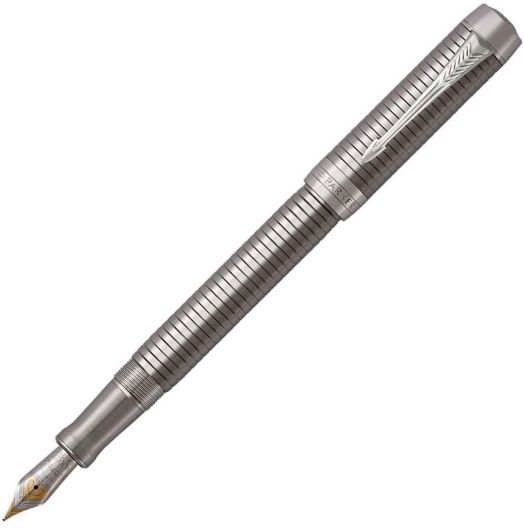 Писалка Parker Royal Duofold Prestige Ruthenium Chiselled