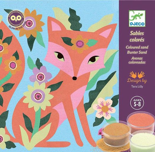 Комплект за рисуване с пясък Djeco - Горски светлини