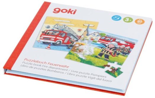 Магнитна книжка с пъзели Goki - Пожарна