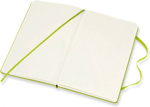 Класически тефтер Moleskine Classic Lemon Green с твърди корици и нелинирани страници