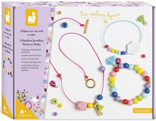 Творчески комплект Janod - Направи бижута с дървени мъниста