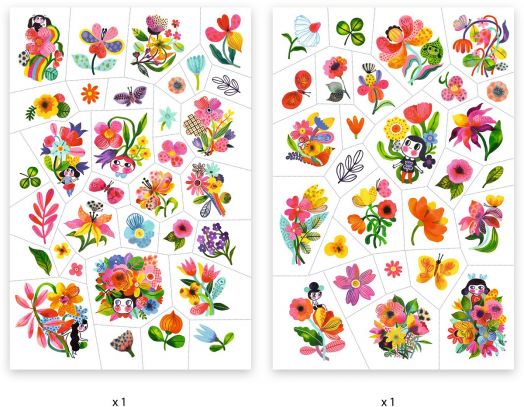 Детски татуировки Djeco - Aqua Flor