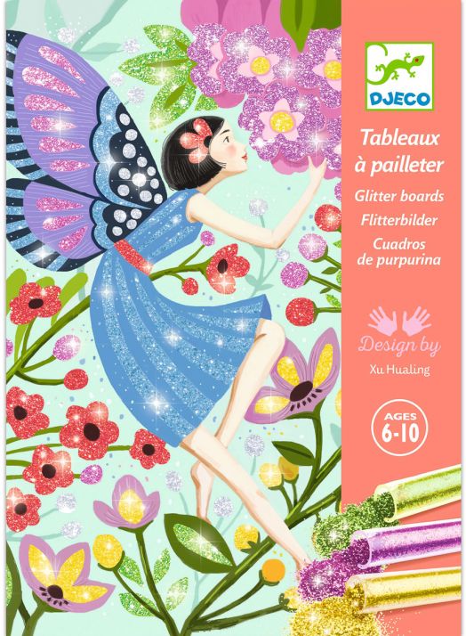 Творчески комплект Djeco: Рисуване с брокат, феи