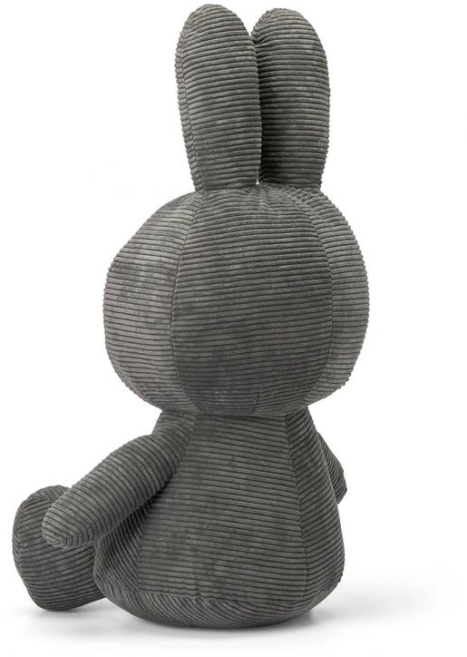 Плюшена играчка Miffy Eco Corduroy - базалтовосив заек, 70 см.