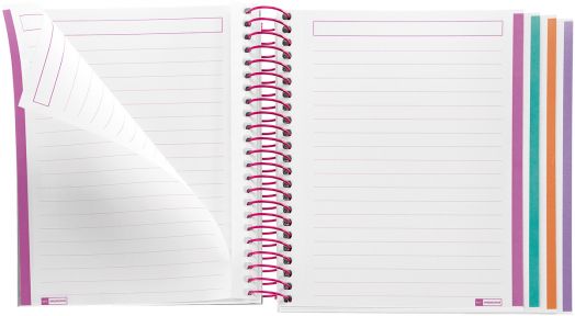 Тетрадка Miquelrius Rebel A7 със спирала, 140 листа с широки редове