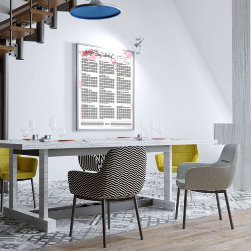 Алкохолен скреч постер: 365 дни алкохол