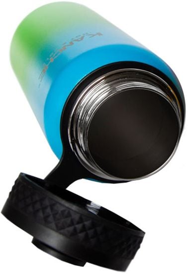 Стоманен термос Kanche - Пътувай с мен, синьо-зелен