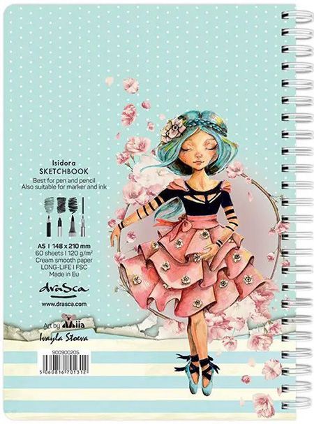 Скицник Drasca Having A Lovely Time: Isadora, A5 60 листа