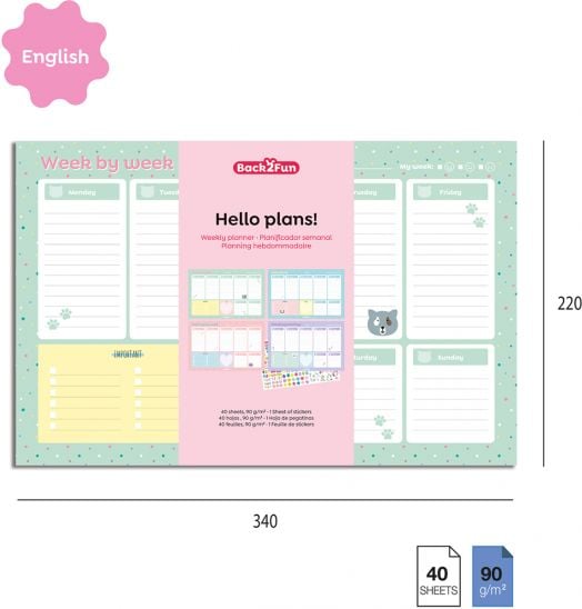 Седмичен планер Miquelrius Back2Fun A4