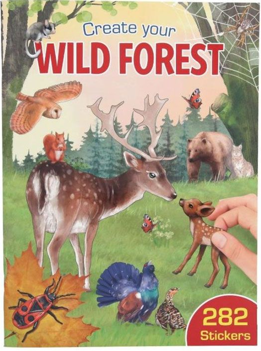 Книжка със стикери Depesche - Дива гора