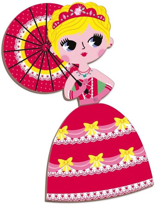 Детска магнитна книга Janod - Принцеси