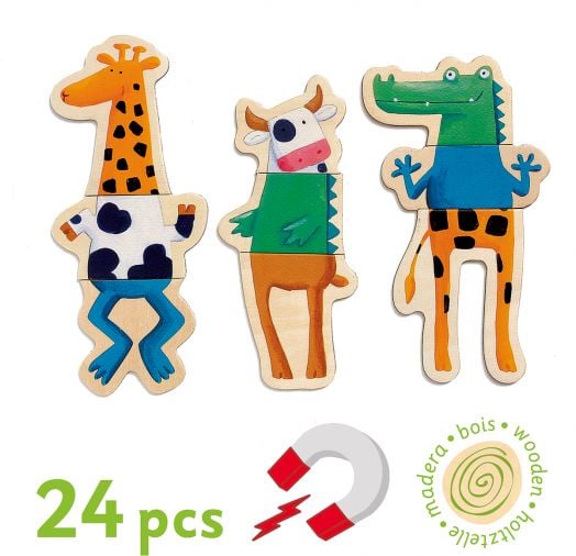 Дървени фигури с магнит: Щури животни